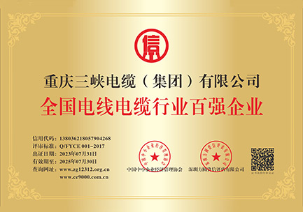 全國(guó)電線電纜行業(yè)百?gòu)?qiáng)企業(yè)